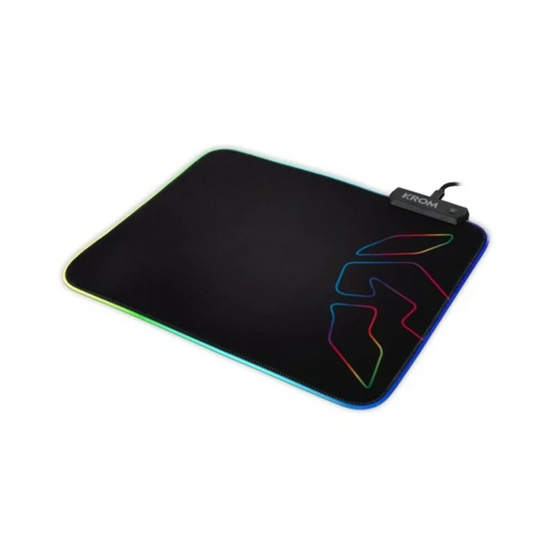 Tapis de jeu avec éclairage LED Krom Knout RGB RGB (32 x 27 x 0,3 cm) noir