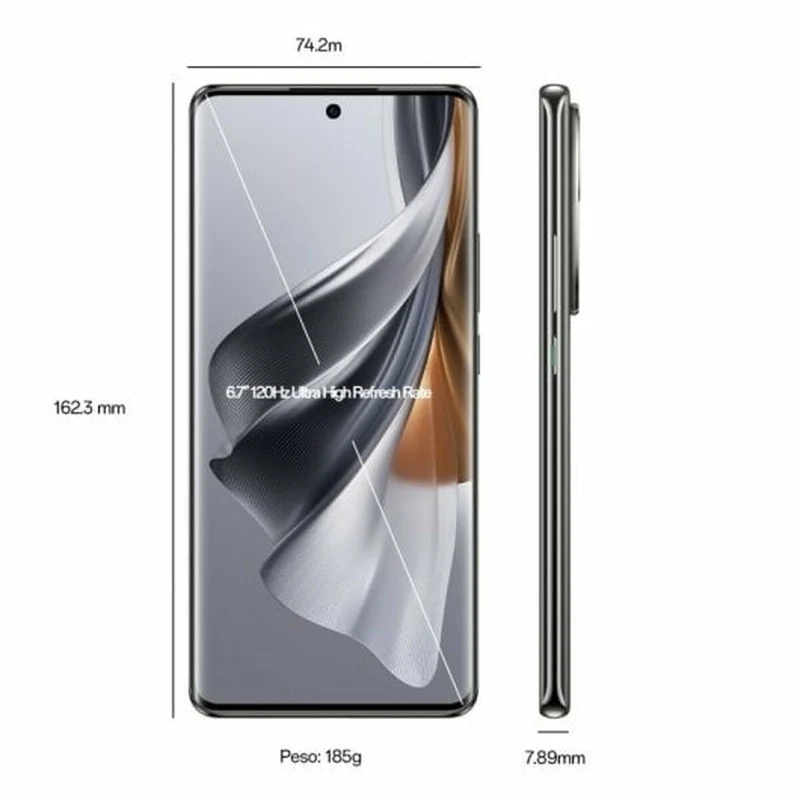Smartphone Oppo Reno10 Pro 5G 6,7" Snapdragon 778G 12 Go RAM 256 Go Noir Argent