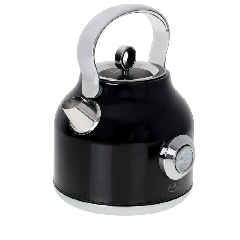 Bouilloire Adler AD 1346b Noir Argent Acier inoxydable 1850-2200 W 1,7 L
