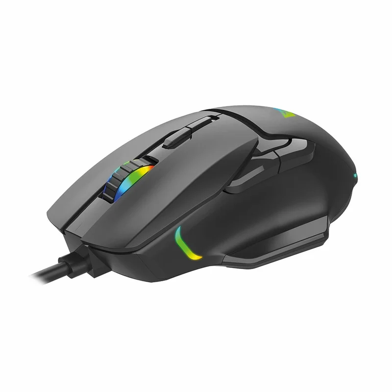 Souris de jeu LED EDM 07753 pour joueurs Noir 7200 dpi