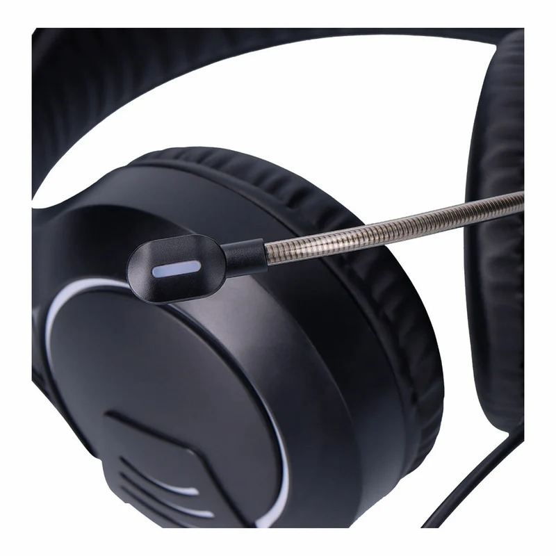 Casque de jeu avec microphone EDM 07752 pour joueurs Noir