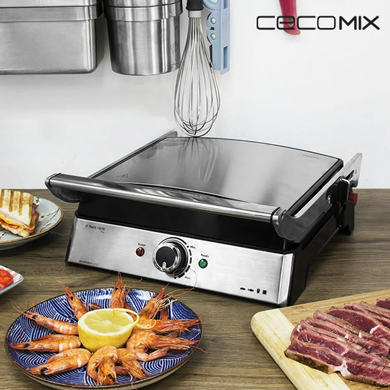 Grill Cecotec Rock'nGrill Pro Argent 2000 W