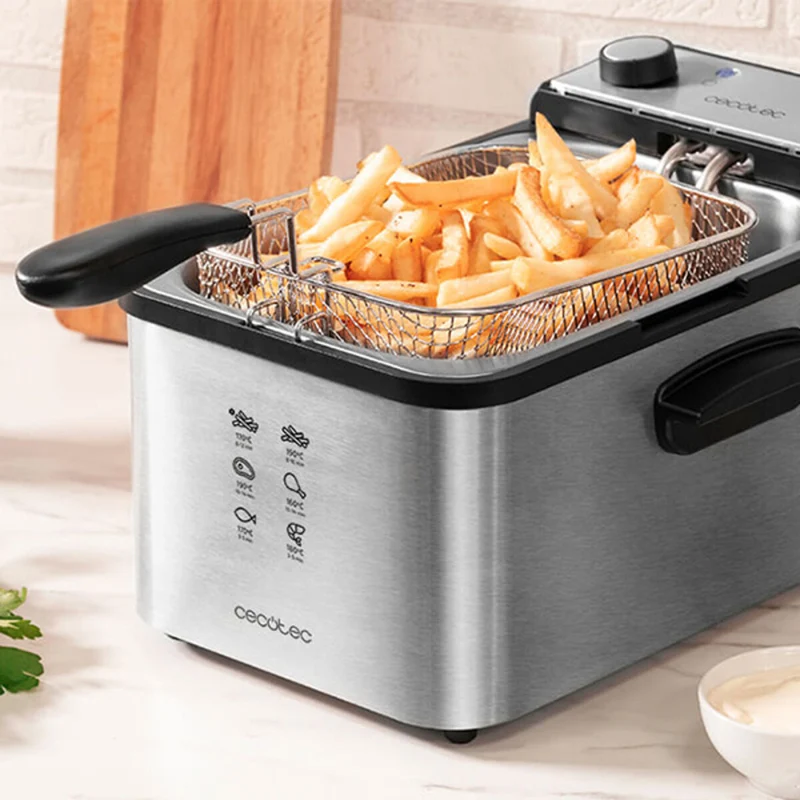 Friteuse à graisse profonde Cecotec CleanFry Infinity 3000 3 L 2400W Acier inoxydable
