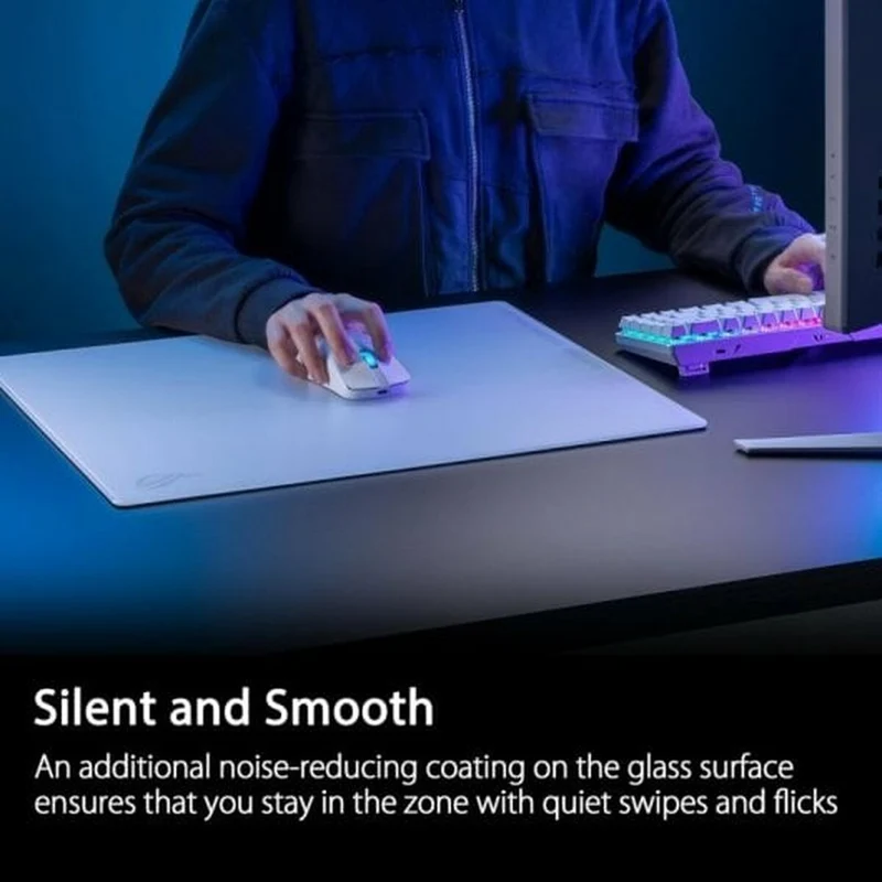 Tapis de souris Asus ROG Moonstone Ace L Blanc