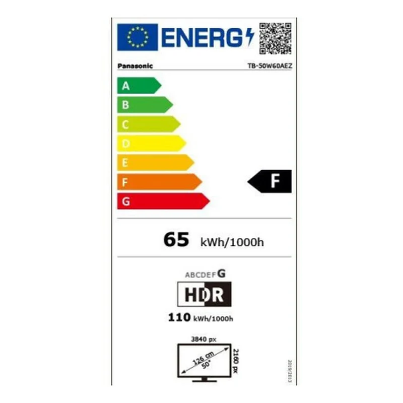 Téléviseur intelligent Panasonic TB50W60AEZ 4K Ultra HD 50" LED