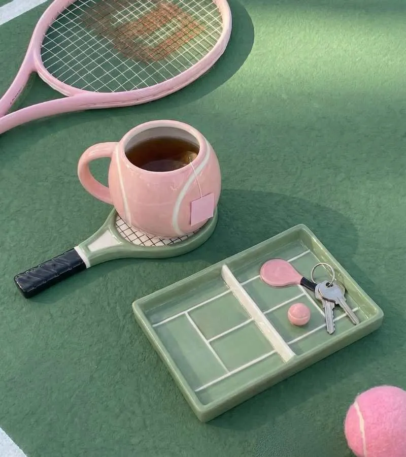 Tasse et soucoupe tennis