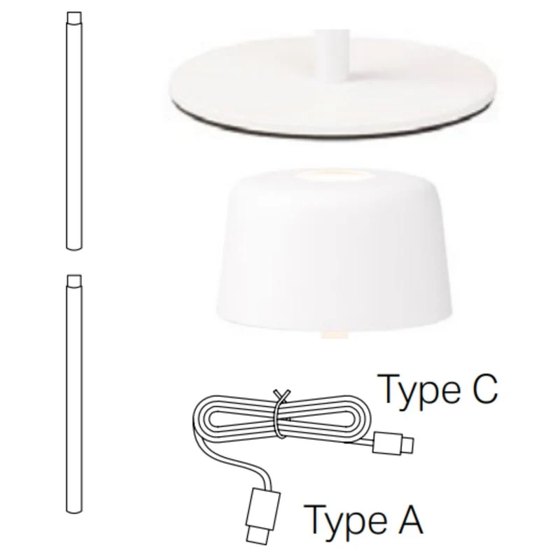 Zafferano Lampe de table LED 1+1