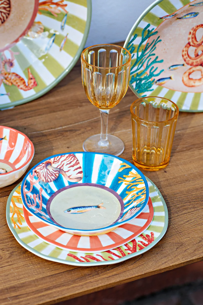 Assiette creuse mélamine Ø 21 cm - Litorale