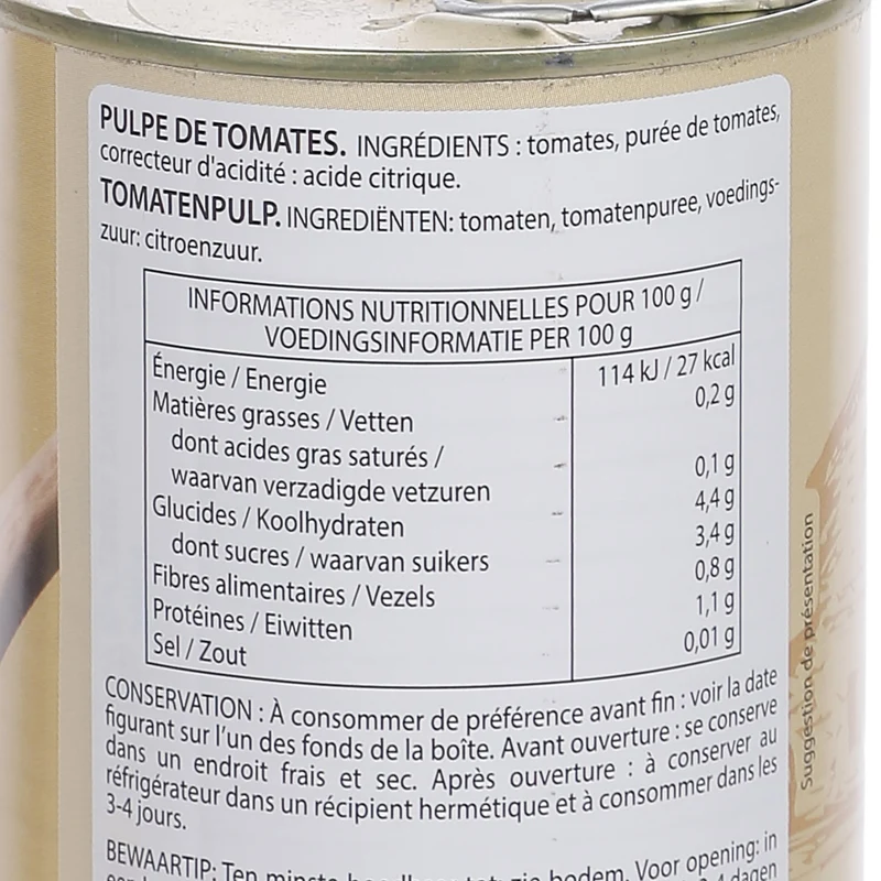 Pulpe de tomates