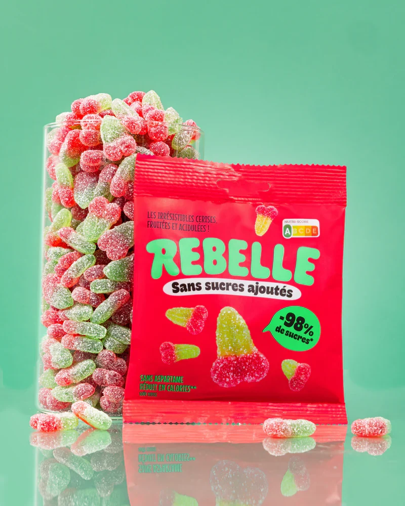 Bonbons cerises acidulées sans sucre