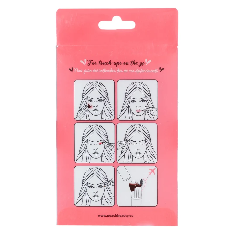 Coffret 5 pinceaux de maquillage + étuis
