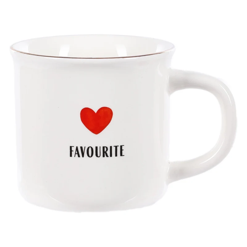 MUG HAPPY LOVE AU CHOCOLAT BLANC PRALINE SAVEUR FRAISE ASST