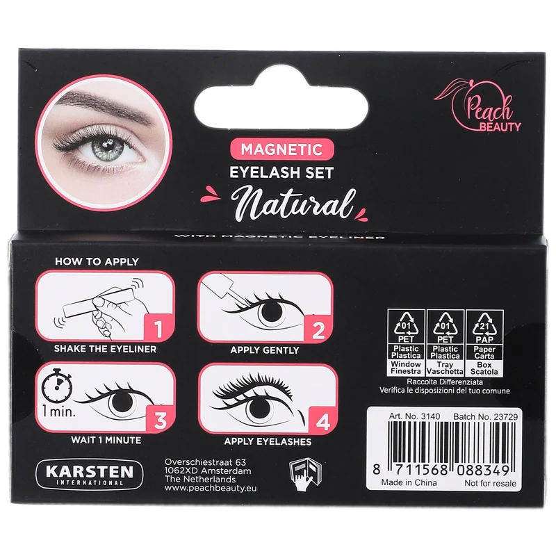 Kit de 2 faux-cils magnétique avec eyeliner magnétique