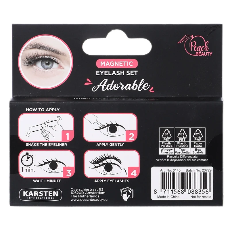 Kit de 2 faux-cils magnétique avec eyeliner magnétique