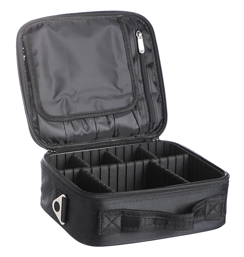 Organisateur de maquillage de voyage avec séparateur ajustable
