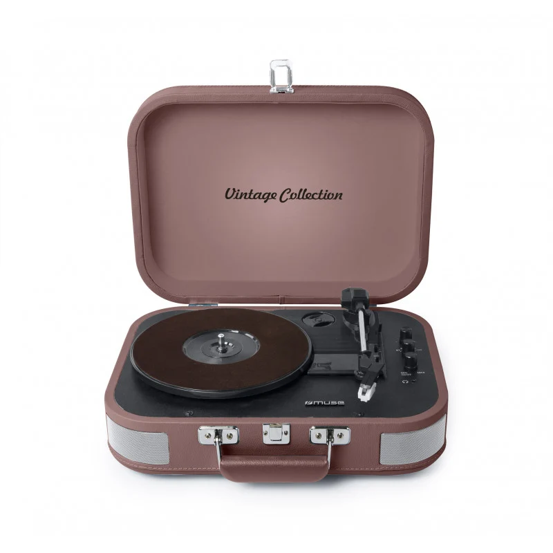 Tourne-disques vinyles Bluetooth - vieux rose