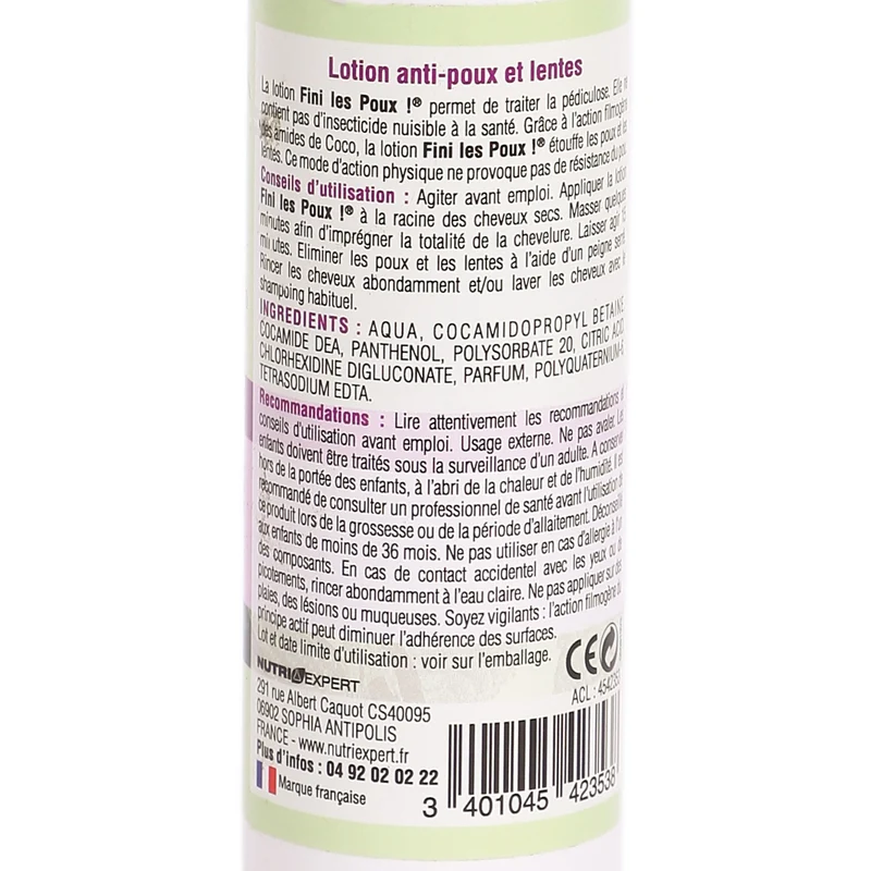 LOTION ANTI POUX ET LENTES