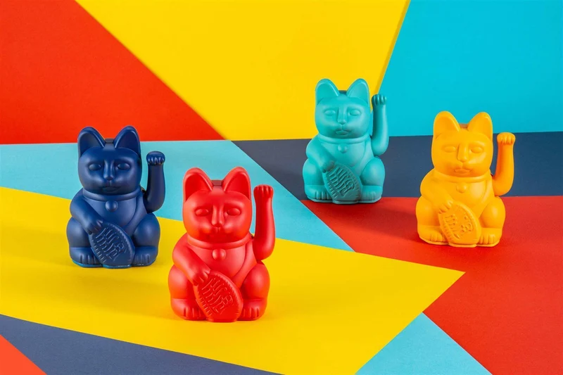 Mini Lucky Cat - Turquoise