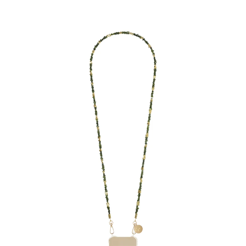 Chaine de Téléphone Liviya - Perles kaki