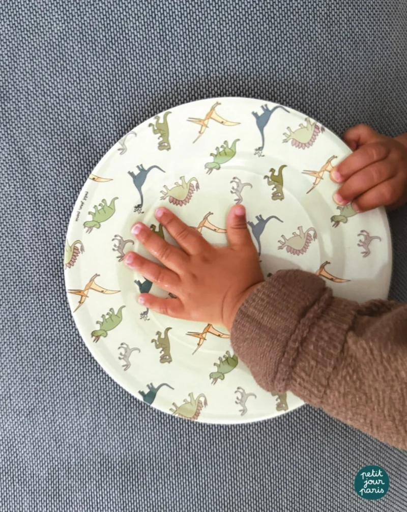 Petit Jour Assiette à dessert - Les Dinosaures