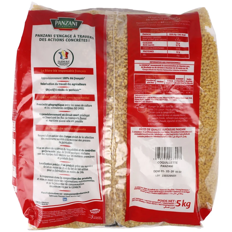 Pâtes coquillettes 5kg