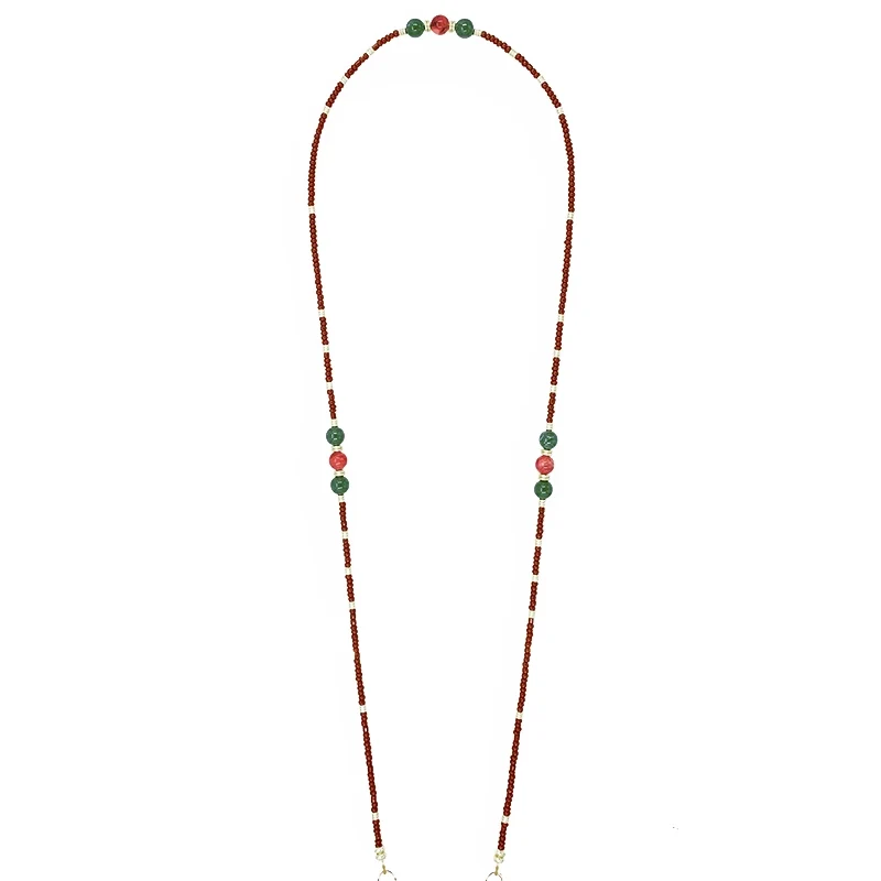 Chaîne de téléphone Perles - Iris Marron