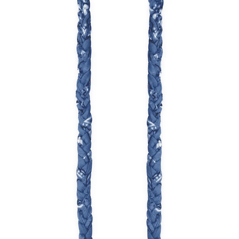 Chaîne de Téléphone Bandana Tressé - Della bleu