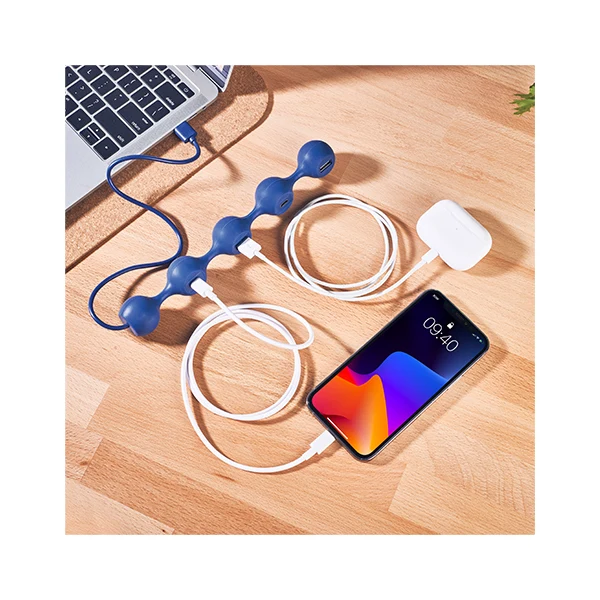 Hub-C Peas 4 ports - Bleu foncé