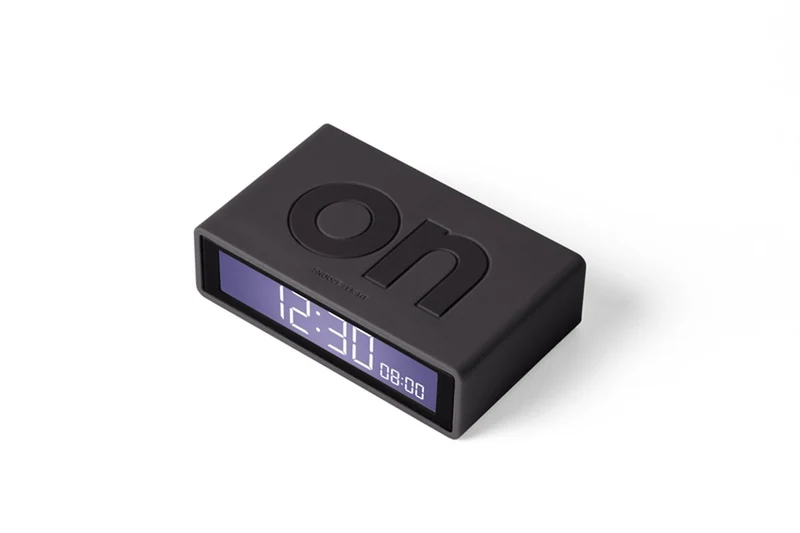 Réveil Flip mini Lexon - gris foncé