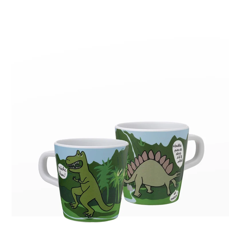 Petit Jour Mug - Les Dinosaures "Mâche bien"