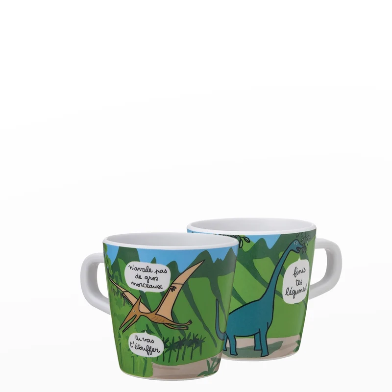 Petit Jour Mug - Les Dinosaures "Finis tes légumes"
