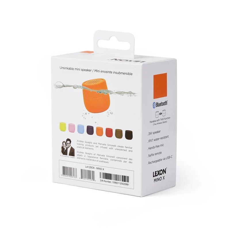 Enceinte Bluetooth Mino X - Orange