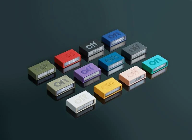 Réveil Flip Classic Lexon - Gris foncé