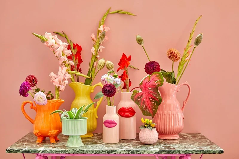Vase bouche S et Rose - Lipstick
