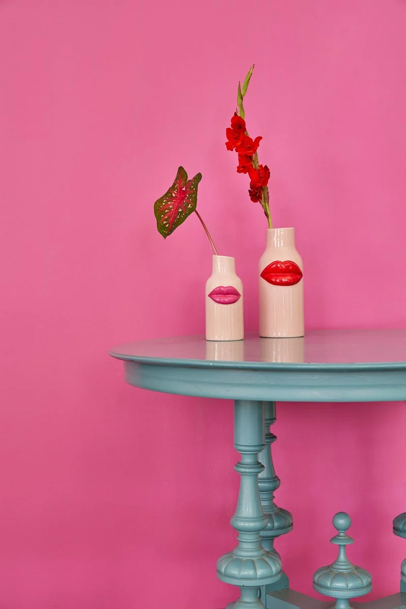 Vase bouche S et Rose - Lipstick