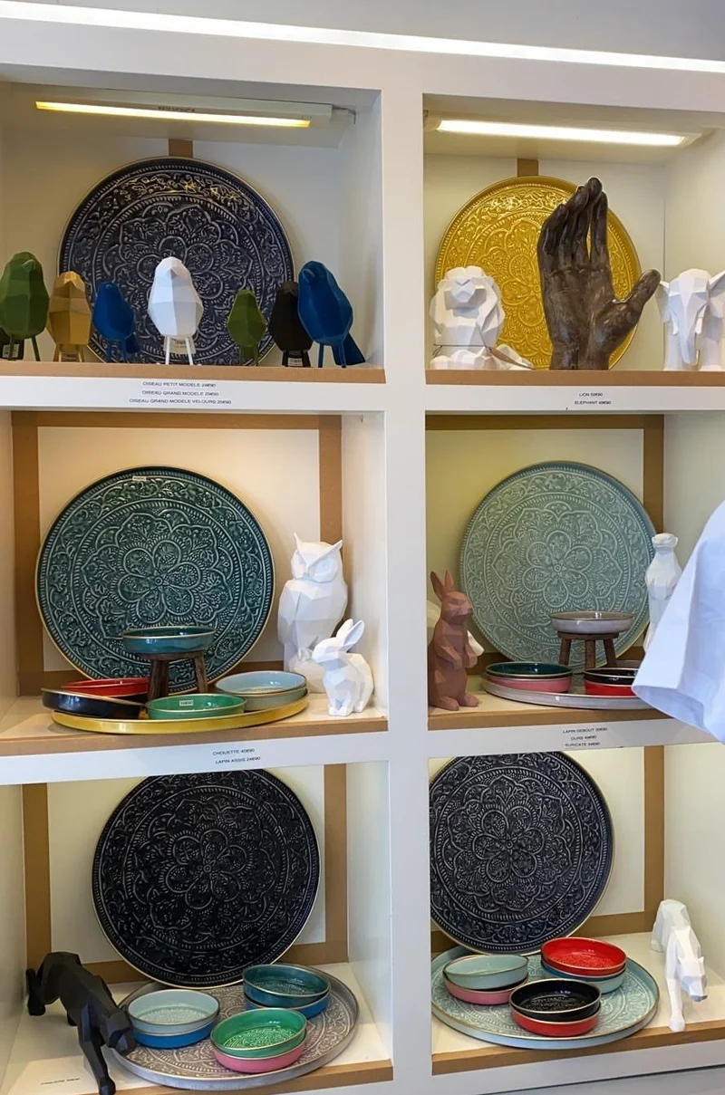 Plateau Berbère Ø 45 cm - kaki