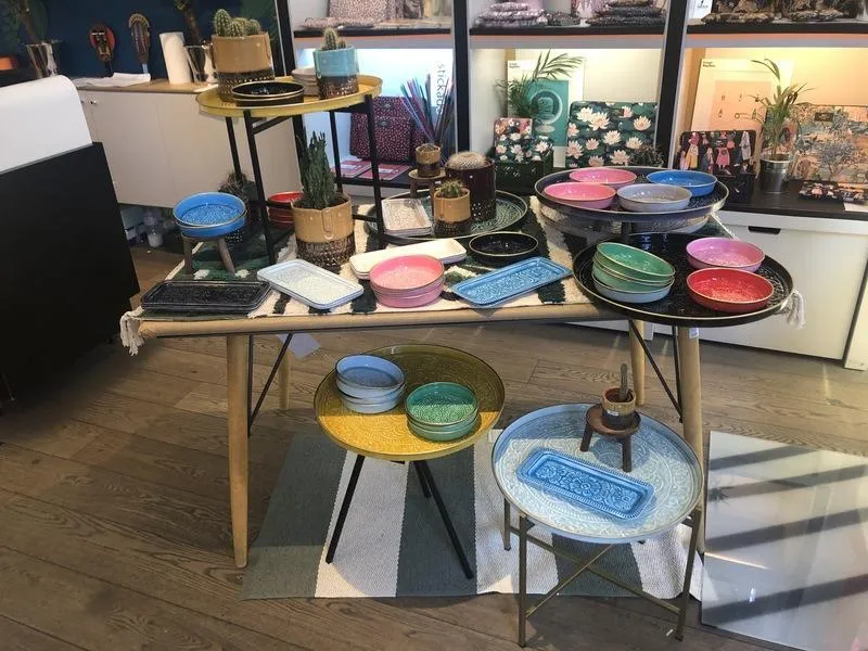 Plateau Berbère Ø 45 cm - moutarde