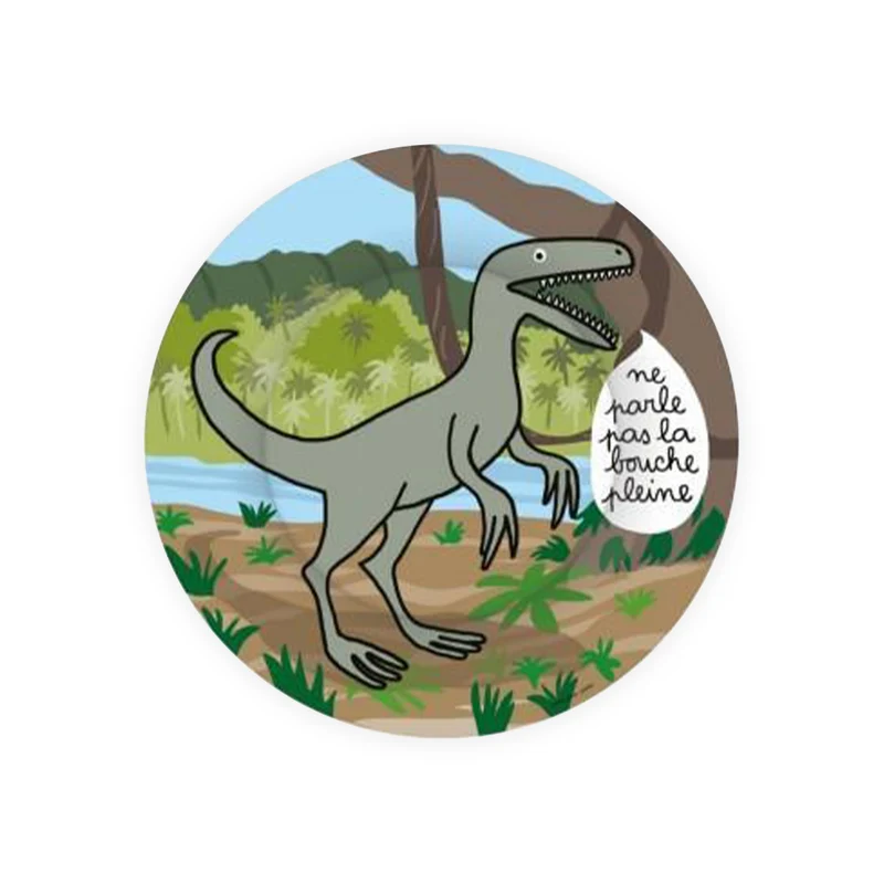 Petit Jour Assiette à dessert - Les Dinosaures