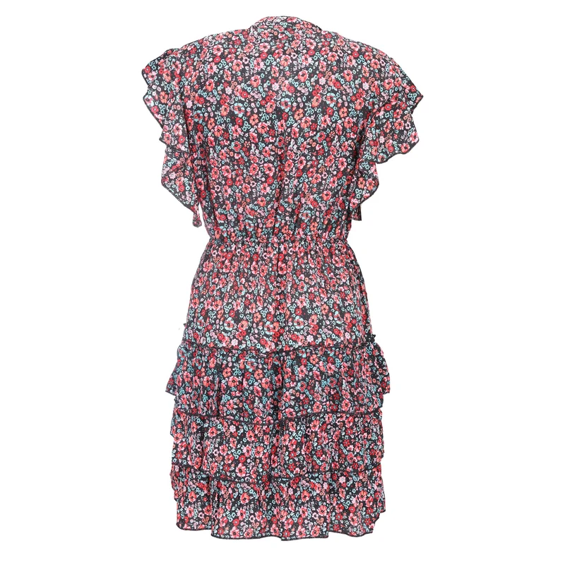 ROBE COURTE 3 VOLANTS DU S AU L